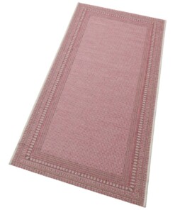 Binnen & Buiten vloerkleed vlakweef Ocean - roze - overzicht schuin, thumbnail