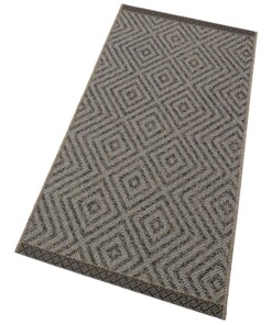 Scandinavisch buitenkleed Sea - zwart/taupe - overzicht schuin, thumbnail