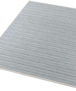 Binnen & buiten vloerkleed Caribbean - blauw - overzicht schuin, thumbnail