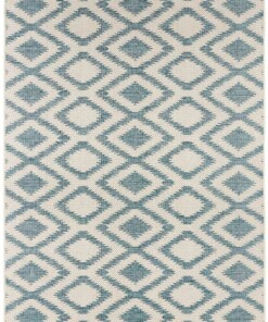 Binnen & buiten vloerkleed Isle - blauw - overzicht boven