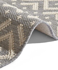 Modern vloerkleed Alley - grijs - close up, thumbnail