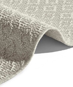 Modern vloerkleed ruiten Avenue - crème - close up, thumbnail