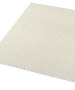 Modern vloerkleed ruiten Avenue - crème - overzicht schuin, thumbnail