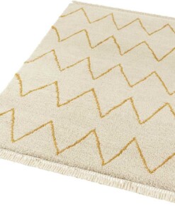 Hoogpolig vloerkleed Ruby - crème/goud - overzicht schuin, thumbnail Hoogpolig vloerkleed Ruby - crème/goud - overzicht schuin, thumbnail