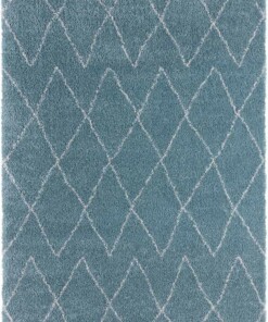 Hoogpolig vloerkleed Jade - blauw/crème - overzicht boven, thumbnail Hoogpolig vloerkleed Jade - blauw/crème - overzicht boven, thumbnail