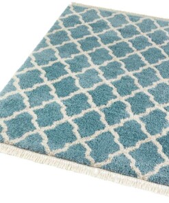 Hoogpolig vloerkleed Pearl - blauw/crème - overzicht schuin, thumbnail Hoogpolig vloerkleed Pearl - blauw/crème - overzicht schuin, thumbnail