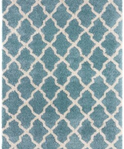 Hoogpolig vloerkleed Pearl - blauw/crème - overzicht boven, thumbnail Hoogpolig vloerkleed Pearl - blauw/crème - overzicht boven, thumbnail