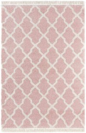Hoogpolig vloerkleed Pearl - roze/crème - overzicht boven, thumbnail Hoogpolig vloerkleed Pearl - roze/crème - overzicht boven, thumbnail