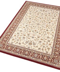 Oosters vloerkleed Marseille - rood/crème - overzicht schuin, thumbnail