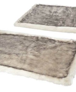 Imitatiebont hoogpolig vloerkleed Superior - grijs/wit - overzicht schuin, thumbnail