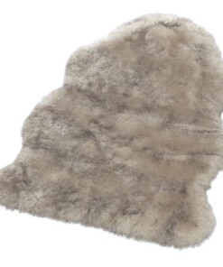 Decoratievacht imitatiebont Superior - crème/wit - overzicht schuin, thumbnail