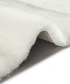 Imitatiebont hoogpolig vloerkleed Superior - wit - close up, thumbnail