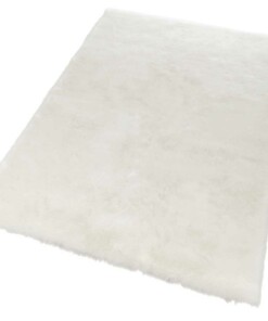 Imitatiebont hoogpolig vloerkleed Superior - wit - overzicht schuin, thumbnail