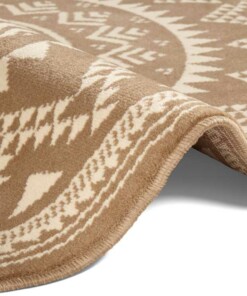 Rond vloerkleed Valencia - bruin - close up, thumbnail Rond vloerkleed Valencia - bruin - close up, thumbnail