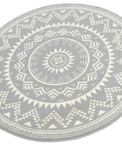 Rond vloerkleed Valencia - grijs - overzicht schuin, thumbnail Rond vloerkleed Valencia - grijs - overzicht schuin, thumbnail