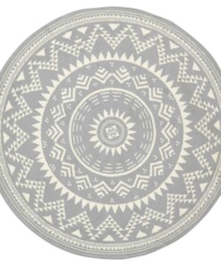 Rond vloerkleed Valencia - grijs - overzicht boven, thumbnail Rond vloerkleed Valencia - grijs - overzicht boven, thumbnail