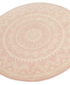 Rond vloerkleed Valencia - roze - overzicht schuin, thumbnail Rond vloerkleed Valencia - roze - overzicht schuin, thumbnail