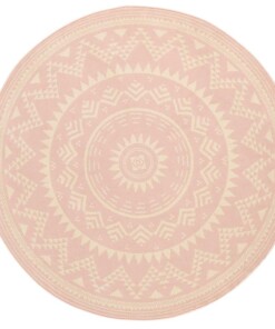 Rond vloerkleed Valencia - roze - overzicht boven, thumbnail Rond vloerkleed Valencia - roze - overzicht boven, thumbnail