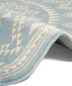 Rond vloerkleed Valencia - lichtblauw - close up, thumbnail