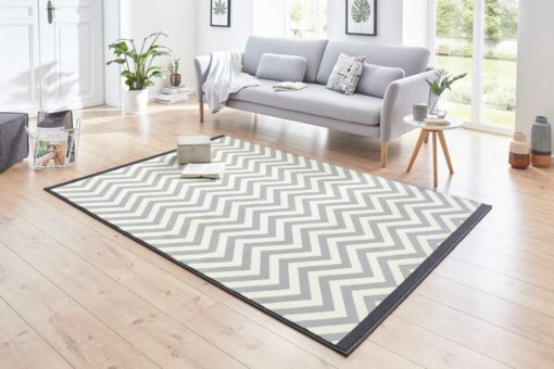 Modern vloerkleed Meridian - zwart/grijs - sfeer