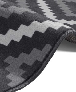 Moderne loper ruiten Snug - zwart/crème - close up, thumbnail Moderne loper ruiten Snug - zwart/crème - close up, thumbnail