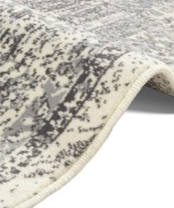 Vintage vloerkleed Plume - crème/grijs - close up, thumbnail