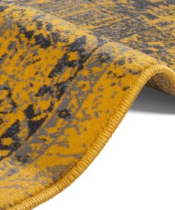 Vintage vloerkleed Plume - goud/grijs - close up, thumbnail