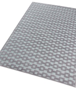 Modern vloerkleed Bouton - grijs/blauw - overzicht schuin, thumbnail