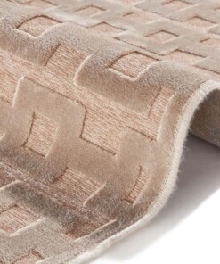 Modern vloerkleed Bouton - bruin - close up, thumbnail