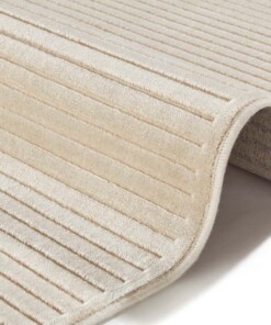 Modern effen vloerkleed Hazel - crème - close up, thumbnail