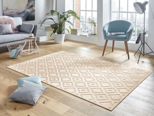 Modern vloerkleed Iris - crème - sfeer