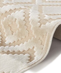 Modern vloerkleed Iris - crème - close up, thumbnail