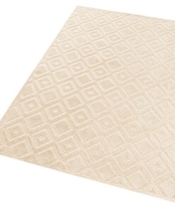 Modern vloerkleed Iris - crème - overzicht schuin, thumbnail