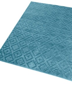 Modern vloerkleed ruiten Iris - blauw - overzicht schuin, thumbnail Modern vloerkleed ruiten Iris - blauw - overzicht schuin, thumbnail