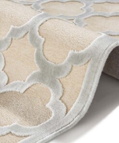 Modern vloerkleed Bryon - crème/grijs - close up, thumbnail Modern vloerkleed Bryon - crème/grijs - close up, thumbnail