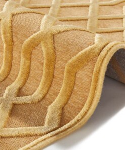 Modern vloerkleed Caine - goud - close up, thumbnail