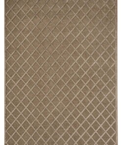 Modern vloerkleed ruiten Danton - bruin - overzicht boven, thumbnail