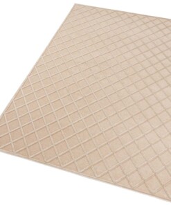 Modern vloerkleed ruiten Danton - crème - overzicht schuin, thumbnail