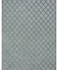 Modern vloerkleed ruiten Danton - grijs/blauw - overzicht boven, thumbnail