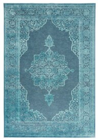 Vintage vloerkleed Willow - blauw - overzicht boven, thumbnail Vintage vloerkleed Willow - blauw - overzicht boven, thumbnail