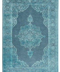 Vintage vloerkleed Willow - blauw - overzicht boven, thumbnail