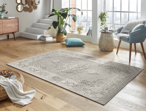 Vintage vloerkleed Willow - grijs - sfeer