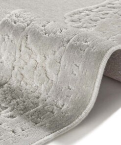 Vintage vloerkleed Willow - grijs - close up, thumbnail