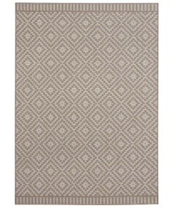 Design binnen & buiten vloerkleed ruiten Breeze - taupe - overzicht boven, thumbnail Design binnen & buiten vloerkleed ruiten Breeze - taupe - overzicht boven, thumbnail