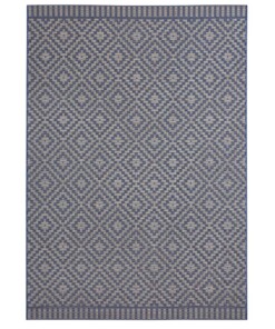 Design binnen & buiten vloerkleed ruiten Breeze - blauw - overzicht boven, thumbnail Design binnen & buiten vloerkleed ruiten Breeze - blauw - overzicht boven, thumbnail