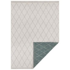 Design binnen & buiten vloerkleed ruiten Daisy - groen/crème - overzicht boven, thumbnail Design binnen & buiten vloerkleed ruiten Daisy - groen/crème - overzicht boven, thumbnail