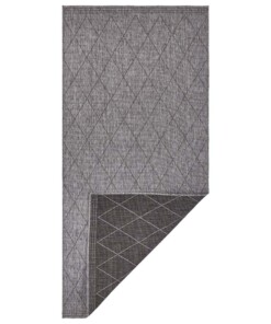 Design binnen & buiten vloerkleed ruiten Daisy - zwart/antraciet - overzicht boven, thumbnail Design binnen & buiten vloerkleed ruiten Daisy - zwart/antraciet - overzicht boven, thumbnail