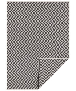 Buitenkleed zigzag Ivy - zwart/crème - overzicht boven, thumbnail Buitenkleed zigzag Ivy - zwart/crème - overzicht boven, thumbnail