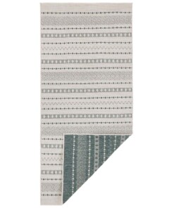 Design binnen & buiten vloerkleed Lily - groen/crème - overzicht boven, thumbnail