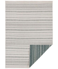 Design binnen & buiten vloerkleed Lily - groen/crème - overzicht boven, thumbnail